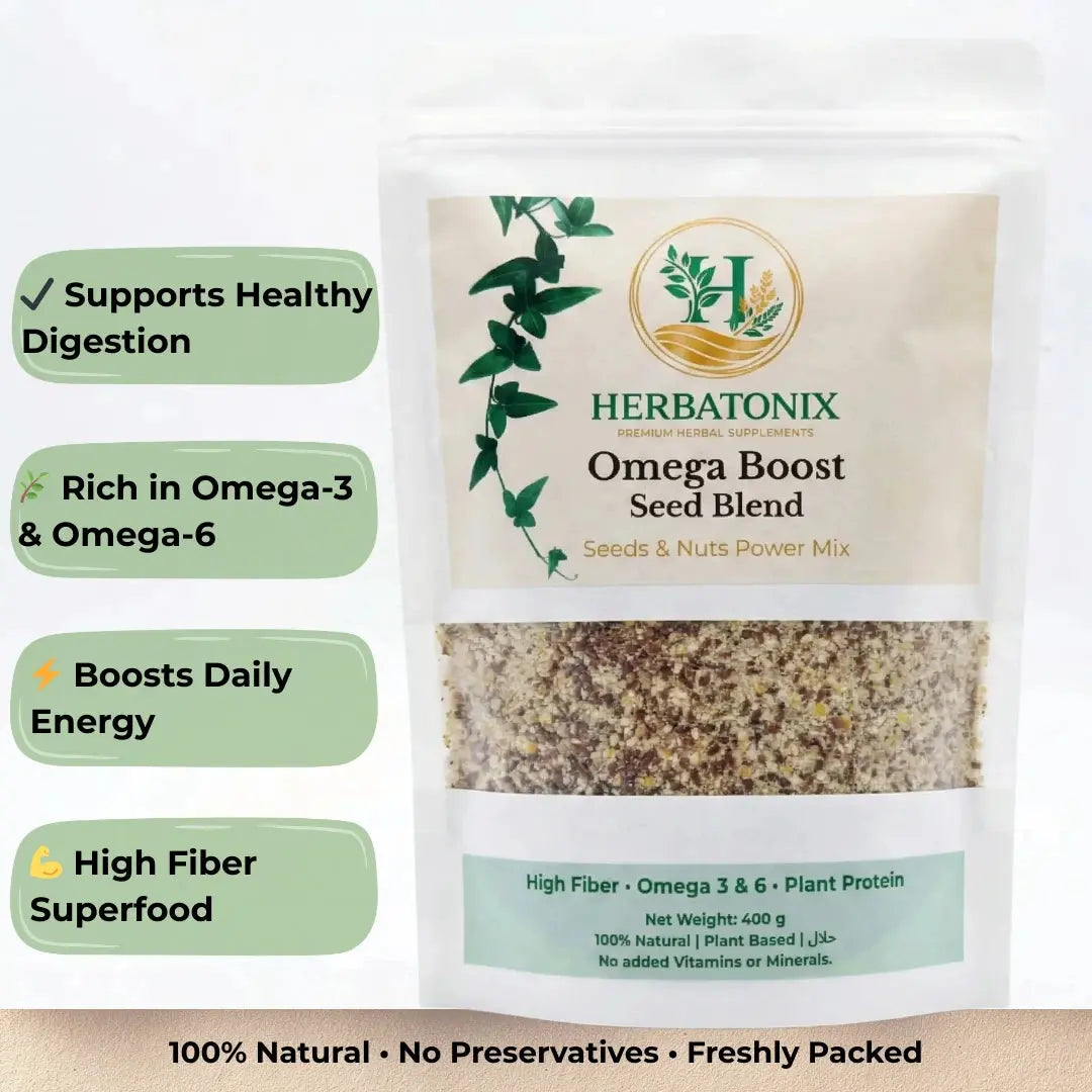 Omega Boost Seed Blend – High Fiber Superfood Mix Herbatonix